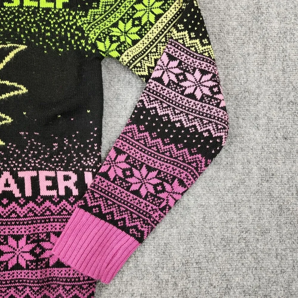 Rick and Morty Sweater Mens Medium Long Sleeve Crew Neck Adult Swim Christmas